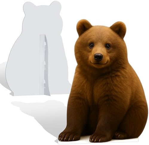 Brown Bear 6FT Life Size Cardboard Cutout, 1 PC, Party Decor - Image 3