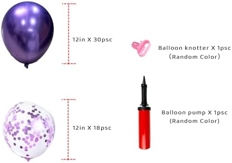 6pcs Purple Balloon Stands Kit Table Centerpiece Table Decorations for Anniversary Birthday Wedding Graduation Retirement Party Decorations (Purple) - Image 4