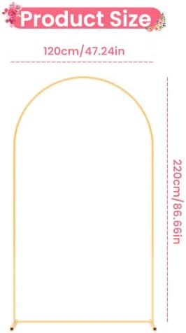 7.2FT Wedding Arch Backdrop Stand, Heavy Duty Metal Arch Frame for Balloons, Flowers & Fabric, Event Decoration Stand for Ceremony, Party & Photos - Image 3