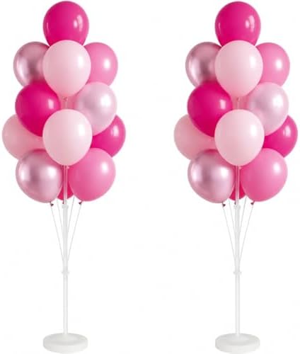 2Set Balloon Column Stand Kit for Floor with Base Pole,for Party by IMISNO