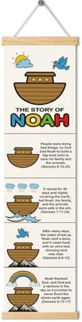 Noah's Ark Banner, Church Banner, Christian Rustic Hanging Door Flag, Farmhouse Decorations Outdoor Indoor, Church Activity Decor, Bible Lesson, Scripture and Words Decorations by Unknown
