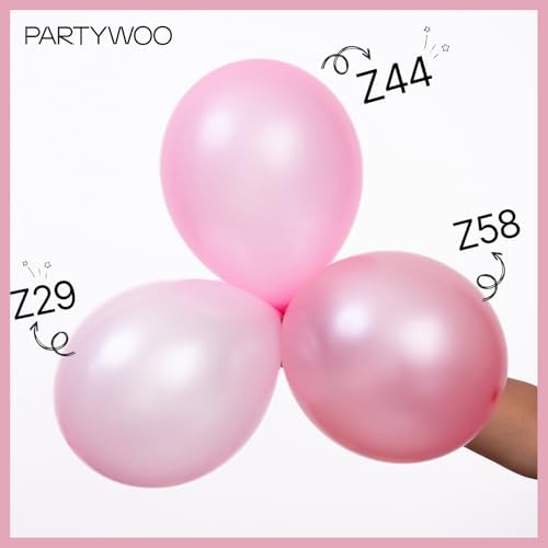 PartyWoo Pearl Pink Balloons 50pcs Light Pastel Baby Pink Color 12 Inch - Image 4