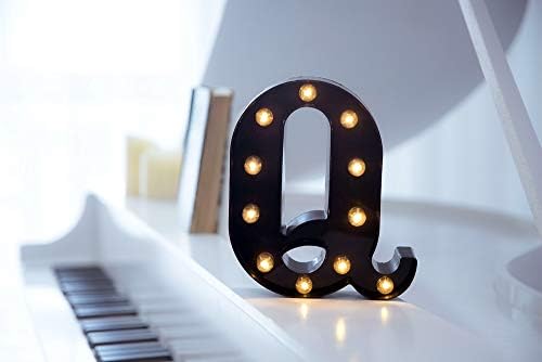 Foaky Black LED Marquee Number Lights Sign Light Up Marquee Number Lights Sign for Night Light Wedding Birthday Party Battery Powered Christmas Lamp Home Bar Decoration - Image 2