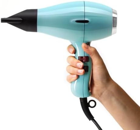 Elchim 3900 Light Ionic Professional Hair Dryer, 1875W Dryer, Ionic & Ceramic Technology, Lightweight AC Motor, Fast Drying, Low EMF Protection, Dual Quick-Lock Concentrators, Made in Italy Light Blue - Image 3