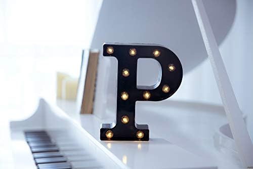 Foaky Black LED Marquee Number Lights Sign Light Up Marquee Number Lights Sign for Night Light Wedding Birthday Party Battery Powered Christmas Lamp Home Bar Decoration - Image 2