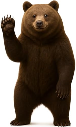 Brown Bear 6FT Life Size Cardboard Cutout, Safari Theme, 1 PC by DP+BOUTIQUE