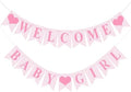 Hahafelt Welcome Baby Girl Banner for Baby Shower Decorations, Pink by Hahafelt