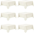 6-Pack Ivory Tablecloths for Square Tables, 54 x 54 Inches by DailySet