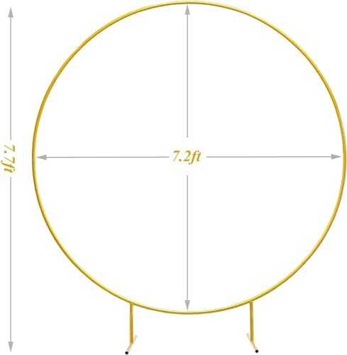LANGXUN 7.2ft Gold Metal Circle Balloon Arch Kit - Image 3