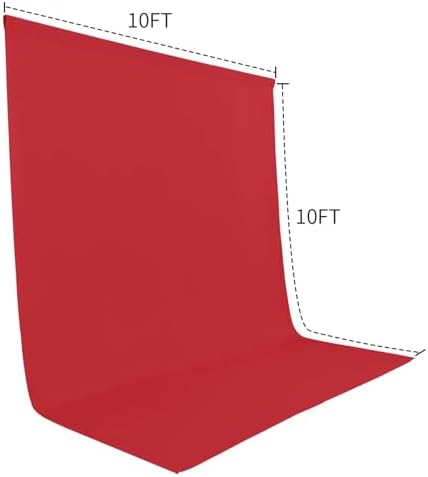 Sugargirl 10X10FT Bright Red Backdrop Background for Photography, Photo Backdrop Bright Red Screen Photo Booth Backdrop for Photoshoot Party Video(1 Panel) - Image 2