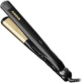 Andis 67695 Professional Curved Edge, 1-inch 450ºF High Heat Tourmaline Nano-Ceramic Hair Flat Iron with Dual Voltage and Auto Shut-Off - Frizz-Free Ceramic Hair Straightener - Black/Gold by Andis