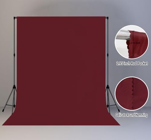 Burgundy Photography Backdrop for Photoshoot, Fabric 8x10ft - Image 6