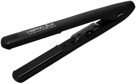 H2PRO Signature Silk Series 1 Inch Diamond Nano Hi-Tech Tourmaline Ceramic Straightening Flat Iron - Cutting Edge Professional Flat Iron for All Hair Types (Black) - Image 2