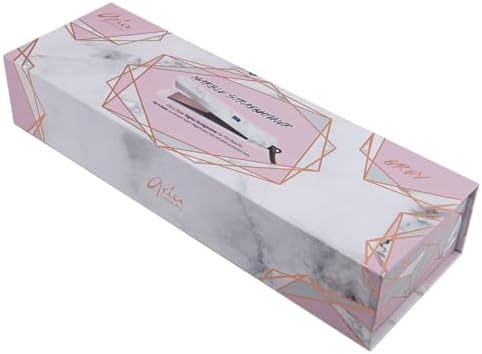 Aria Beauty 1" Infrared Marble Digital Straightener, Aria Beauty Flat Iron with Ionic Technology, Negative Ions Reduce Frizz, 3 Year Warranty - Image 3