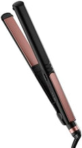 INFINITI PRO CONAIR Rose Gold Ceramic Flat Iron Hair Straightener, 1-Inch Flat Iron with Extra-Long Plates, including a Floating Plate, Advanced Heat Technology, Black by conair