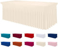 Smiry Spandex Elastic Fitted Table Cloth Skirt for 5FT Rectangle Table by Smiry