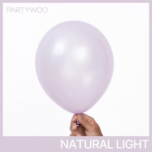 PartyWoo Pearl Lavender Balloons 140pcs Pearl Light Pastel Purple Lilac - Image 2