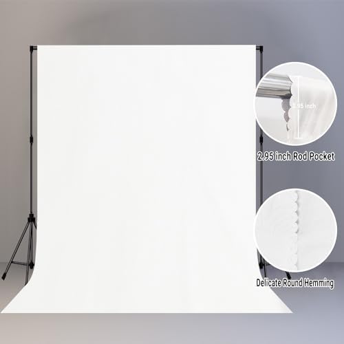 White Photography Backdrop for Photoshoot, Fabric 8x10ft - Image 6