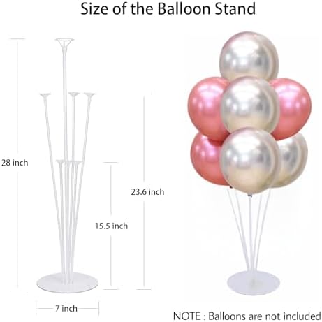 Balloon Stand Kit For Table - 10 Sets Balloon Sticks with Base For Birthday Graduation Party Decorations - Image 3