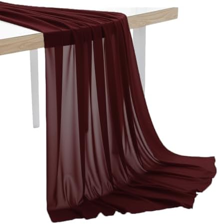 85 Yard Chiffon Fabrics, 44" Wide, Lightweight, Sheer – Burgundy by MDS