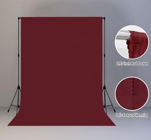 Burgundy Photography Backdrop for Photoshoot, Fabric 5x7ft - Image 6