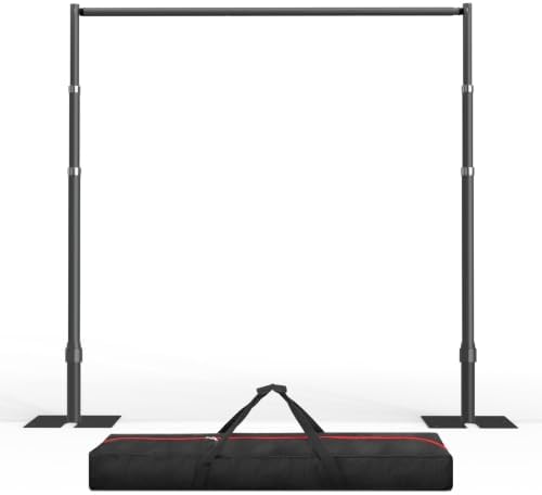 EMART 12x10ft Heavy Duty Backdrop Stand Frame with Adjustable Pipe，Black by EMART