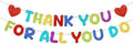 Fulmoon Pre Strung Thank You for All You Do Glitter Banner, Colorful by Fulmoon