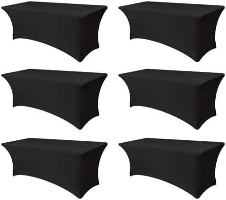 Spandex Table Cloths for 8 foot Rectangle Tables-Fitted Stretch Table Cover by Enjoyidea