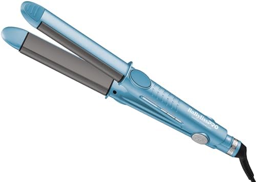 BaBylissPRO Nano Titanium Flat Iron Hair Straightener, 1" Curved Styler for Professional Salon Results and All Hair Types by Unknown