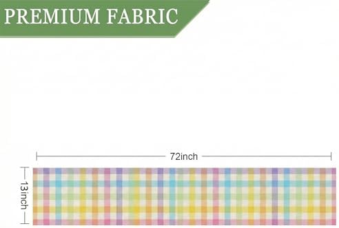 ONFAON Easter Buffalo Plaid Check Table Runner Spring Holiday Decoration Farmhouse Home Dining Room Kitchen Table Decor (13" x 72") - Image 4