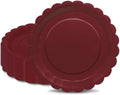 40Pcs Red Paper Plates 7Inch Red Scalloped Plates Disposable Dessert Plates for Independence Day Birthday,Baby Shower,Wedding,4th of July by VEIZEDD