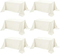 6-Pack Ivory Tablecloths for Rectangle Tables, 90 x 156 Inches by DailySet