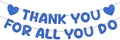 Fulmoon Pre Strung Thank You for All You Do Glitter Banner, Navy Blue by Fulmoon
