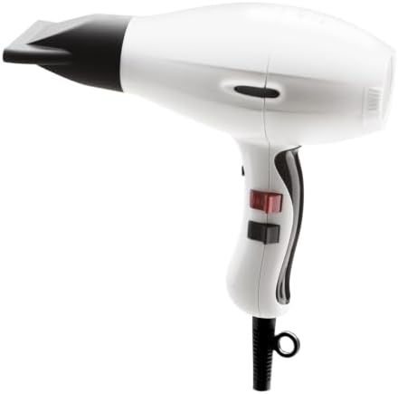 Elchim 3900 Healthy Ionic Professional Hair Dryer, 1875W Blow Dryer, Ionic & Ceramic System, 30%+ Faster Drying, Low EMF Protection, Dual Quick-Lock Concentrators, Made in Italy, White by Elchim