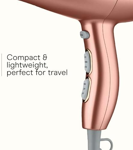 Conair Hair Dryer, INFINITIPRO, Compact, Frizz Free, Dusty Rose - Image 4