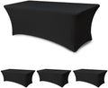 Spandex Table Cloths for 8 foot Rectangle Tables-Fitted Stretch Table Cover by Enjoyidea