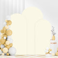 FANPROMS Ivory Wedding Arch Cover Set of 3 Arch Spandex Covers 5FT 6FT 7FT Baby Shower Chiara Arch Backdrop Stand Cover Round Top Stretchy Backdrop Arched Stand Covers for Parties Ornaments by FANPROMS