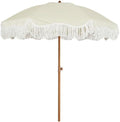 AMMSUN Boho Fringe Umbrella, 6.5ft Outdoor Umbrella with Tassel by AMMSUN