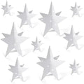 Sinload 45 Piece 3D Silver Star Centerpieces Glitter Theme Party Decorations by Sinload