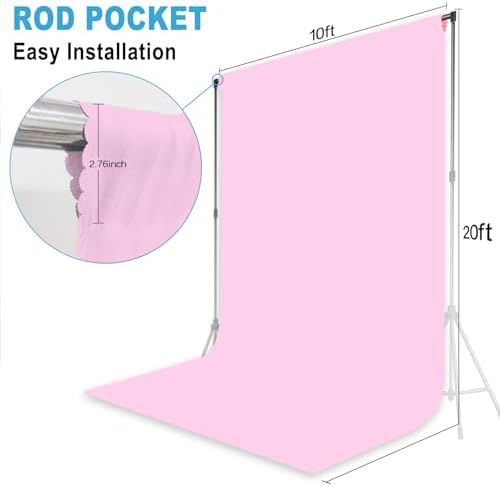 Pink Photography Backdrop for Photoshoot, Fabric, 10x20 FT - Image 2