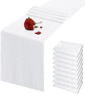 10 Packs 12 x 72 inches White Sequin Table Runner by VHH