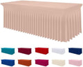 Smiry Spandex Elastic Fitted Table Cloth Skirt for 6FT Rectangle Table by Smiry