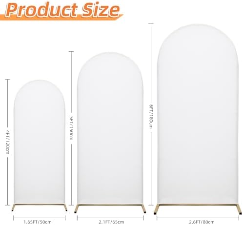 5FT Wedding Arch Cover – Stretchy Spandex Fabric Backdrop for Arch Stand - Image 2