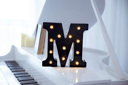 Foaky Black LED Marquee Number Lights Sign Light Up Marquee Number Lights Sign for Night Light Wedding Birthday Party Battery Powered Christmas Lamp Home Bar Decoration - Image 2