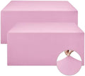 Rectangle Spandex Fitted Tablecloths For Vendor 2 Pcs 48X24 Inch Pink by Nasitoshomedecor