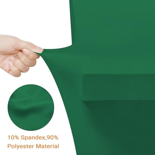 Eurmax USA 2-Pack Rectangular Fitted Spandex Table Covers 4ft Tablecloth Wedding Event Patio Table Decorations Stretch Table Cover for 4ft Folding Table (Emerald Green) - Image 5