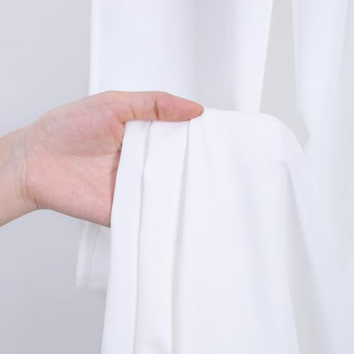 White Backdrop Curtains 30ftx8ft Wedding Polyester Photo Drapes - Image 4