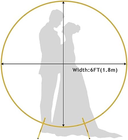 Wokceer Round Backdrop Stand 6FT Gold Metal Circle Balloon Arch Frame - Image 4