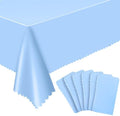 NatNarr 6 Pcs Light Blue Tablecloth, Scalloped Baby Blue Table Cloths by NatNarr
