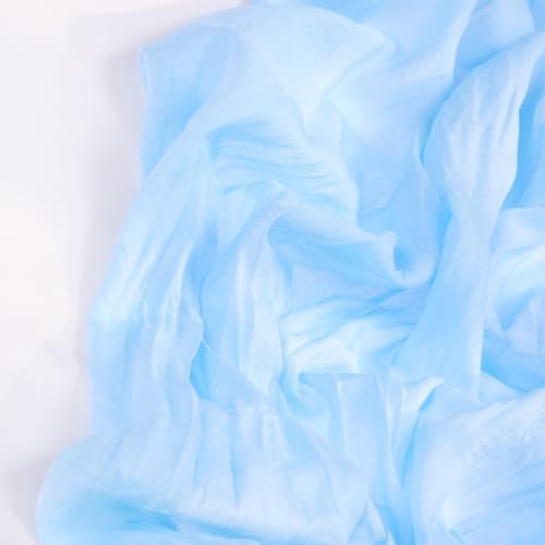 DeZerlor Baby Blue Cheesecloth Table Runners 10 Pack Summer Boho Runners - Image 3